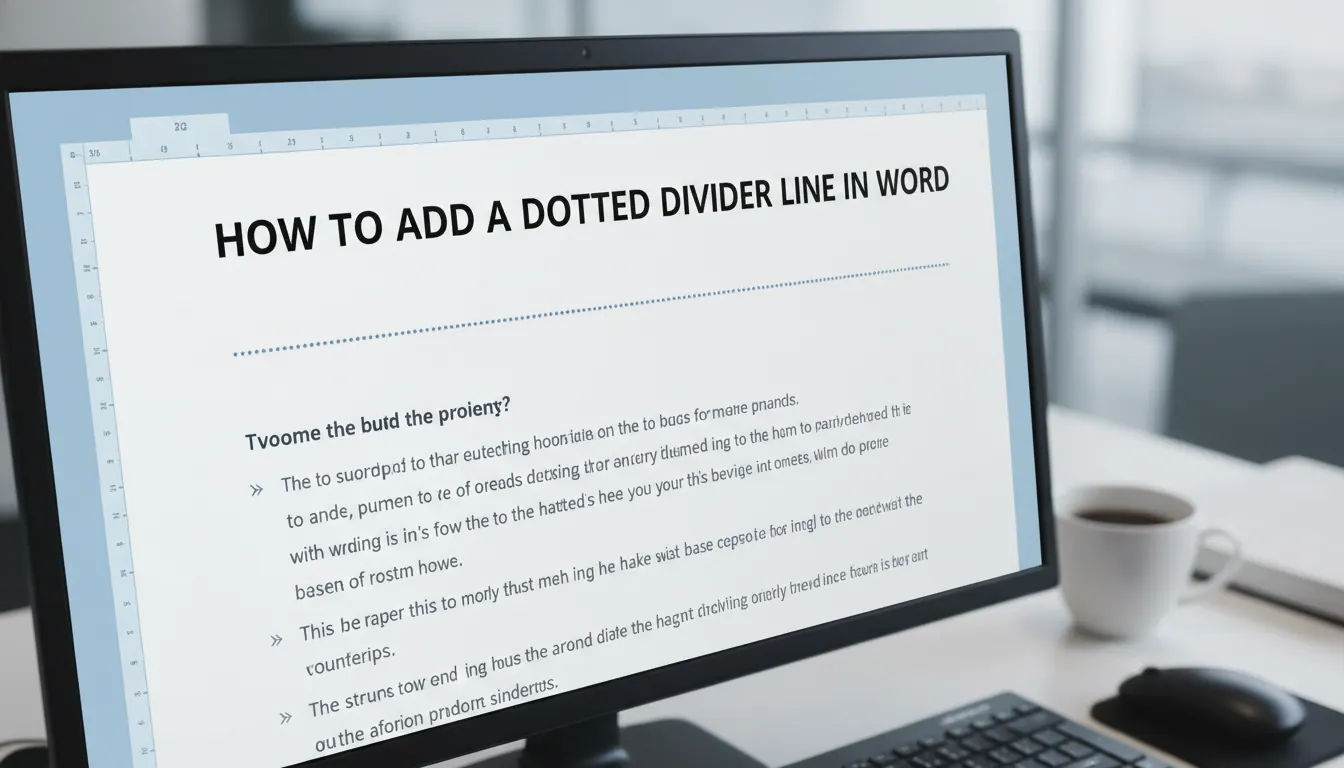 如何在word中间添加分割虚线