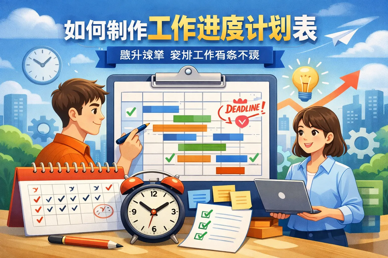 如何制作工作进度计划表