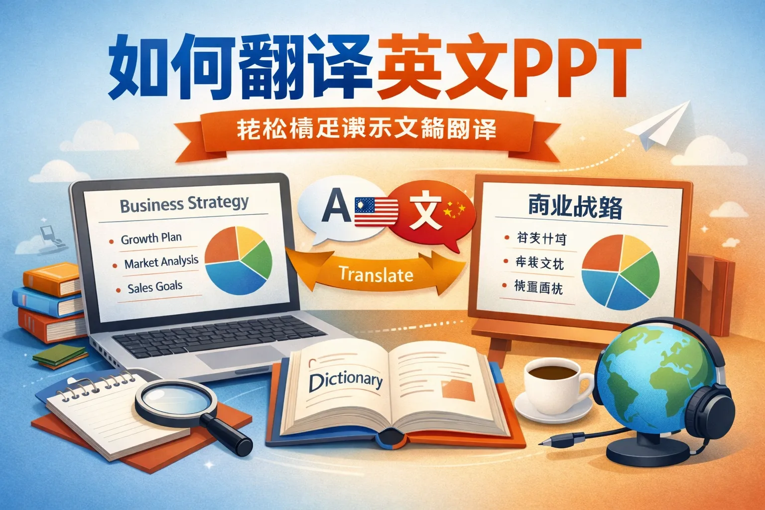 如何翻译英文ppt