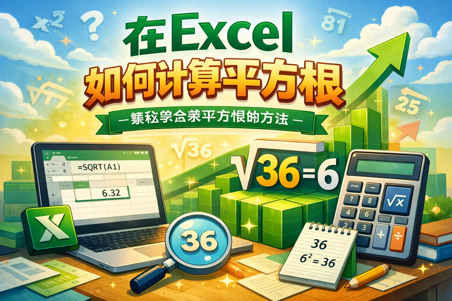 在excel如何计算平方根