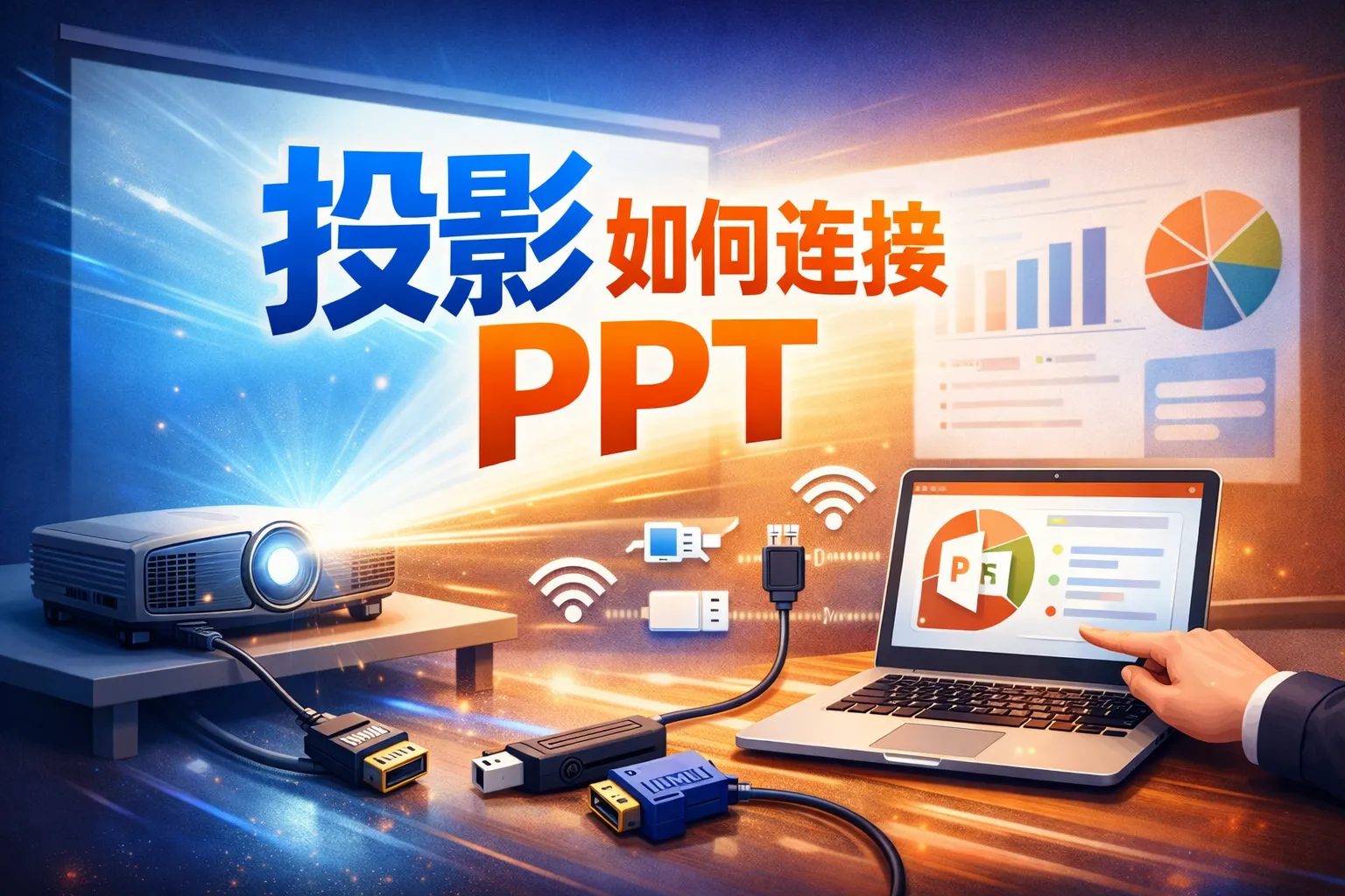 投影如何连接ppt