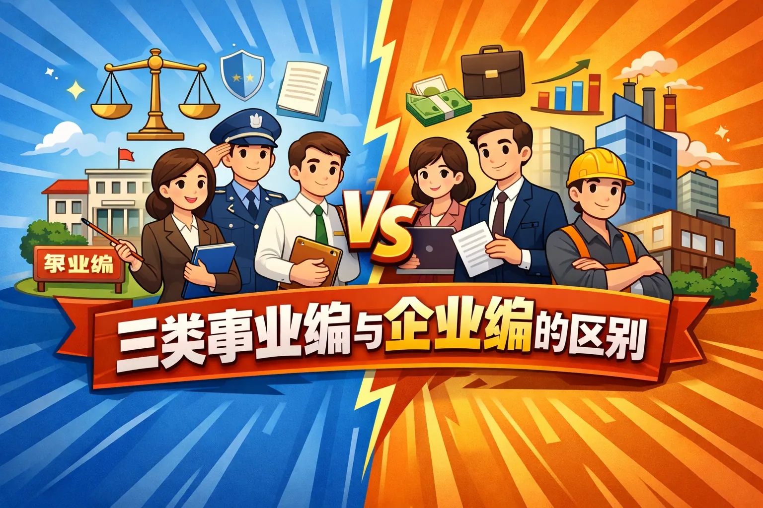 三类事业编与企业编的区别