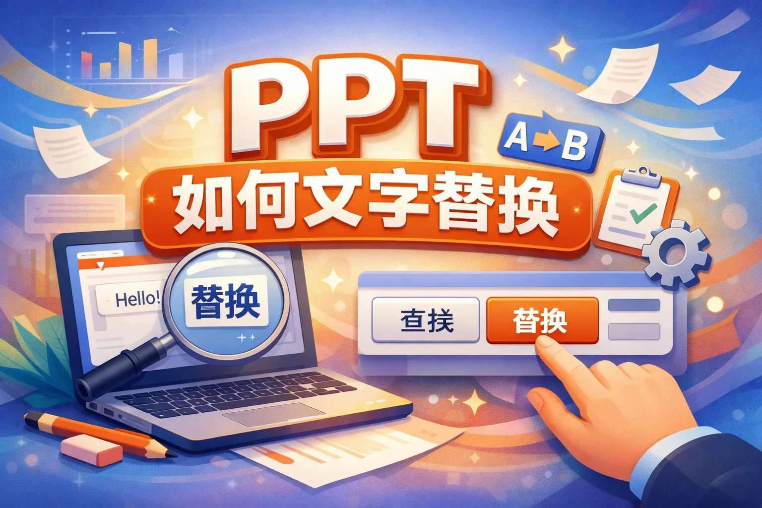 ppt如何文字替换