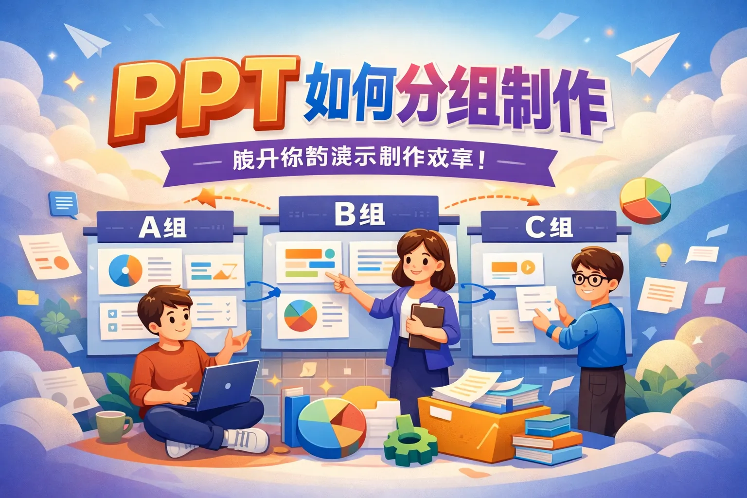 PPT如何分组制作