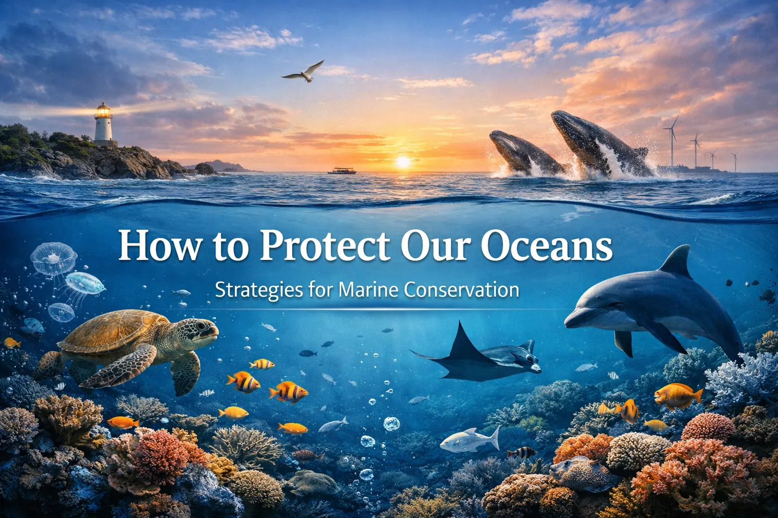 如何保护海洋英文版ppt模板