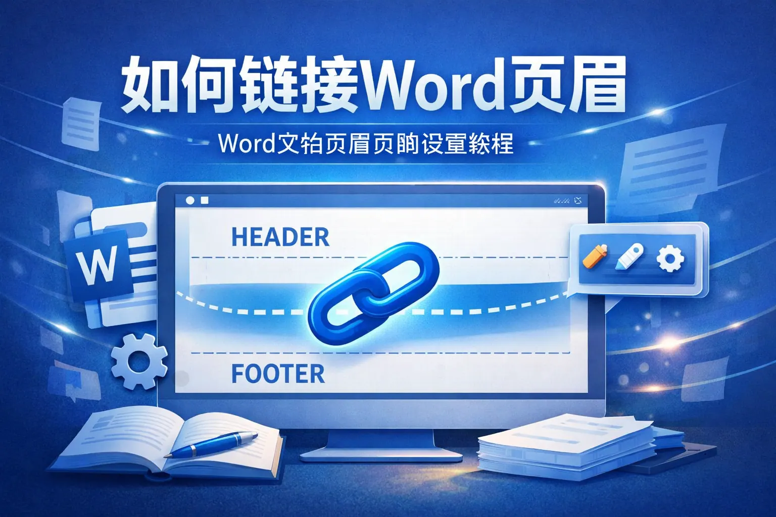 如何链接word页眉