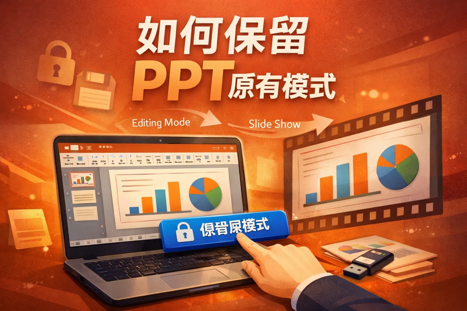 如何保留ppt原有模式