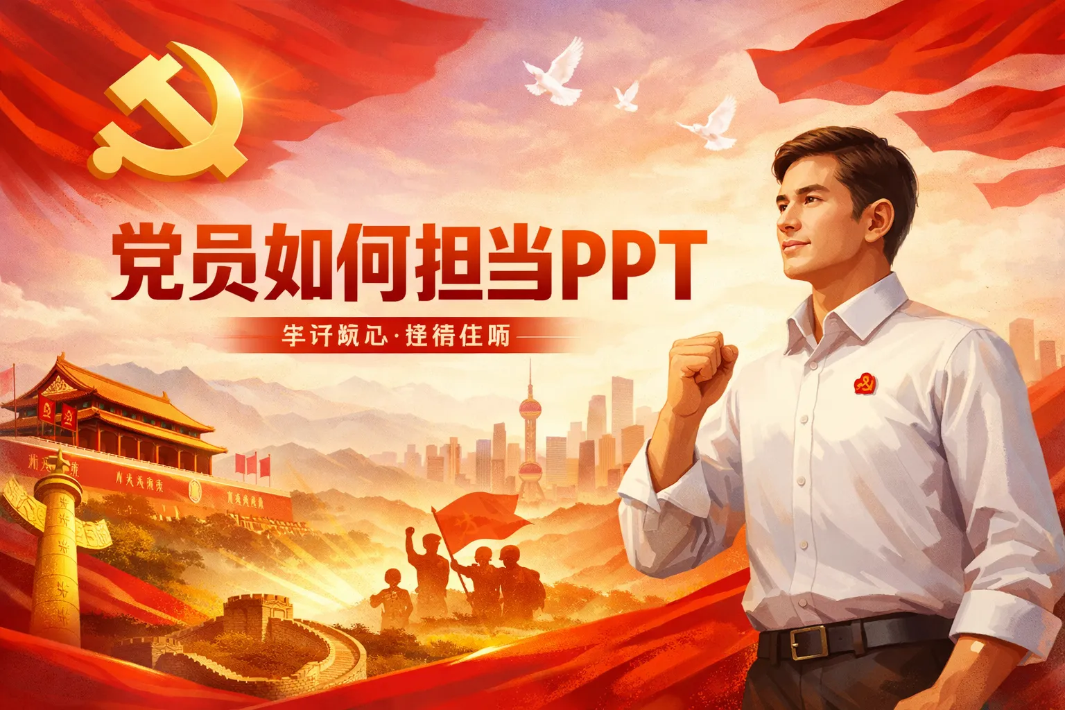 党员如何担当PPT