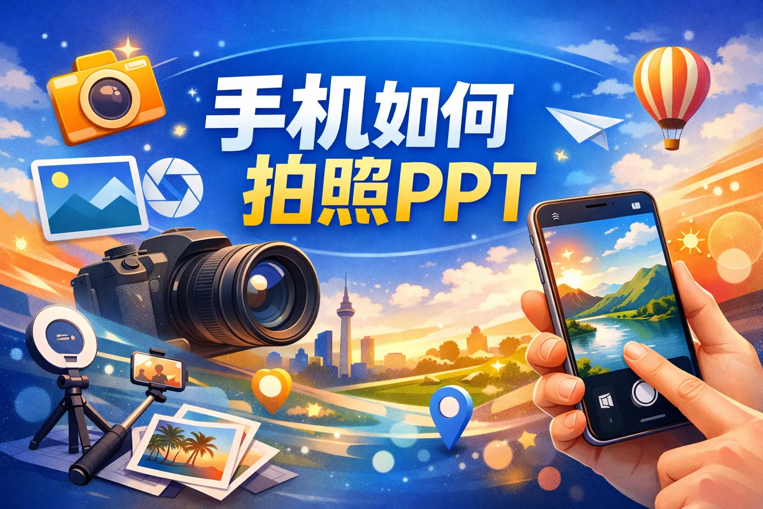 手机如何拍照ppt