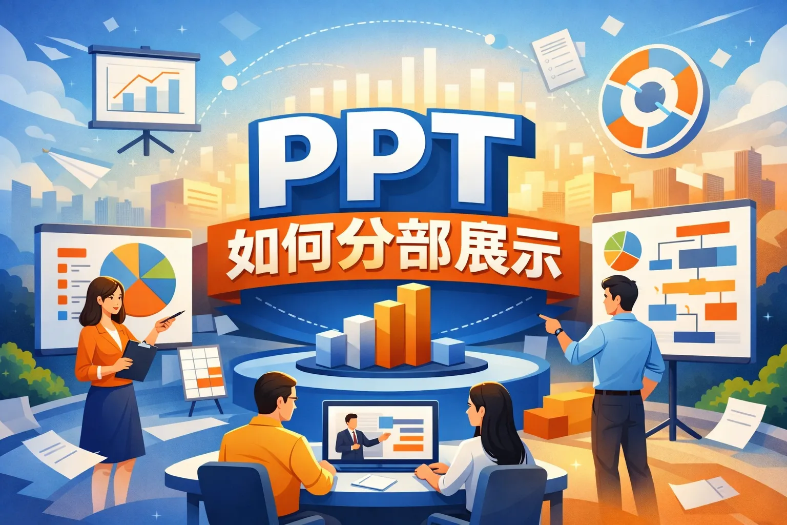 ppt如何分部展示