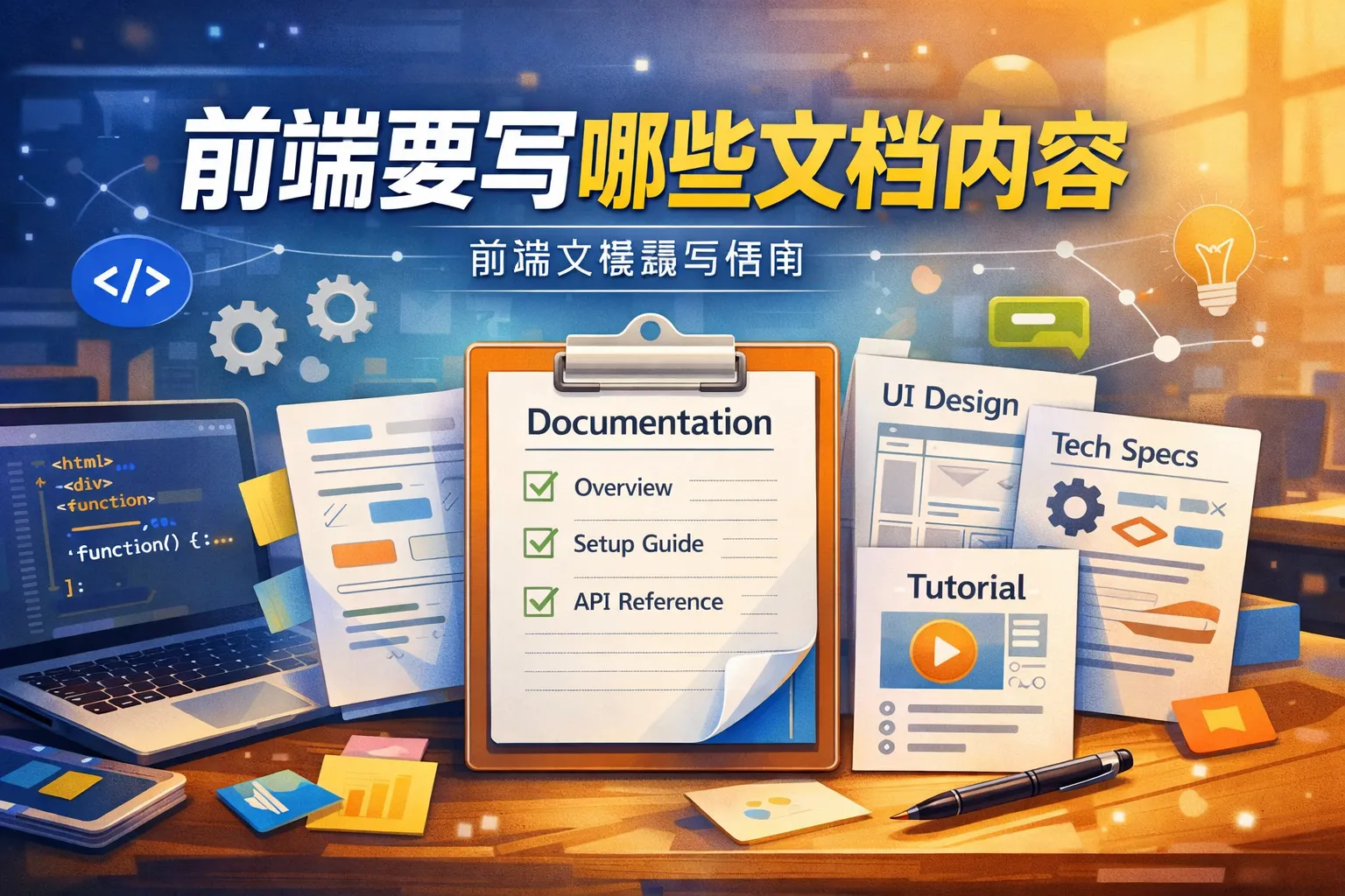 前端要写哪些文档内容