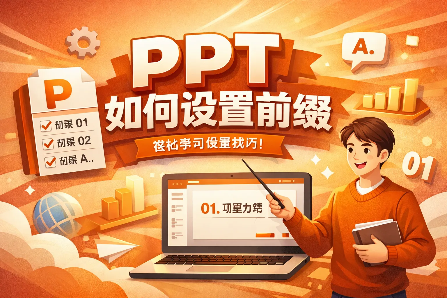 ppt如何设置前缀