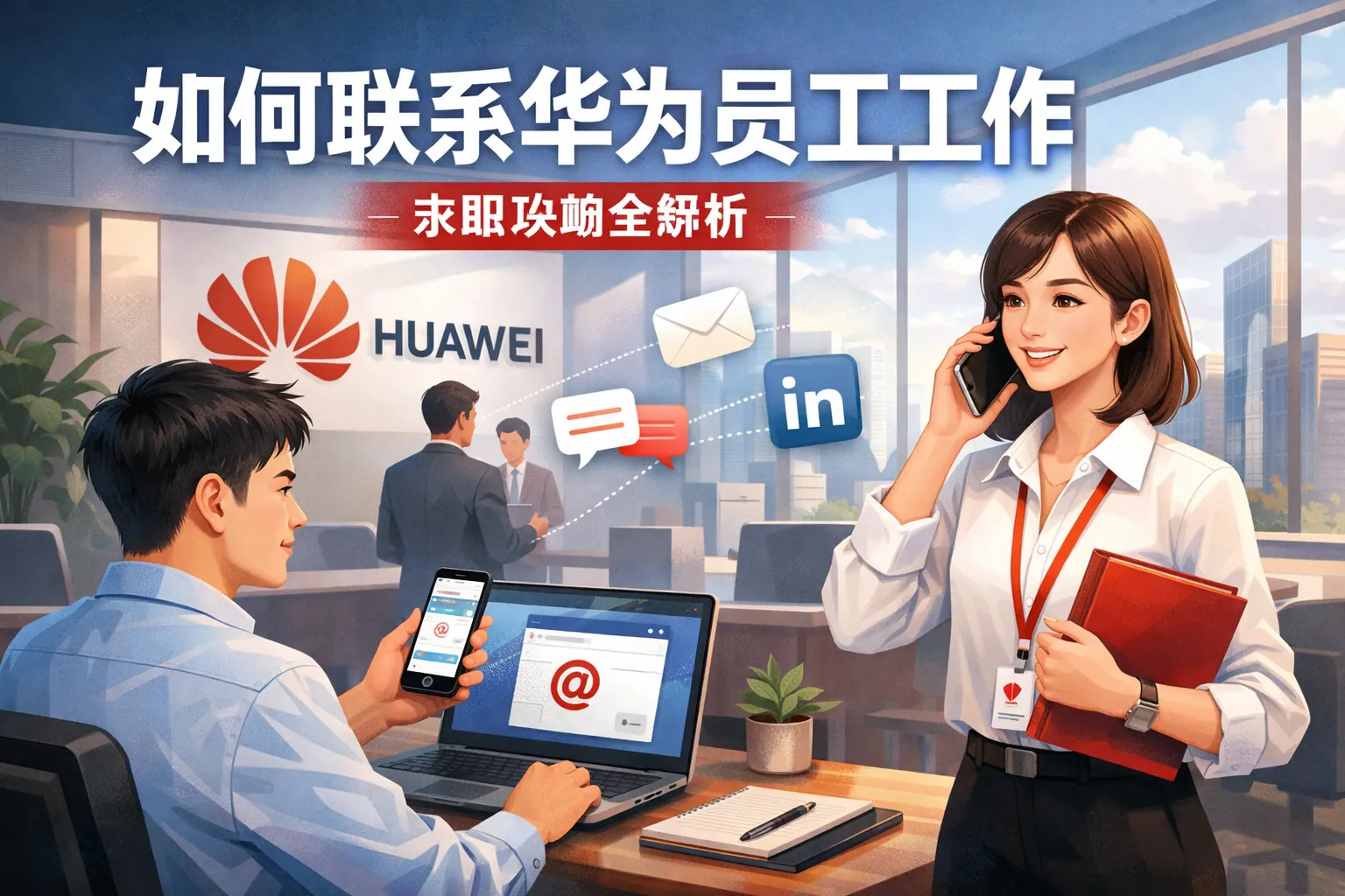 如何联系华为员工工作