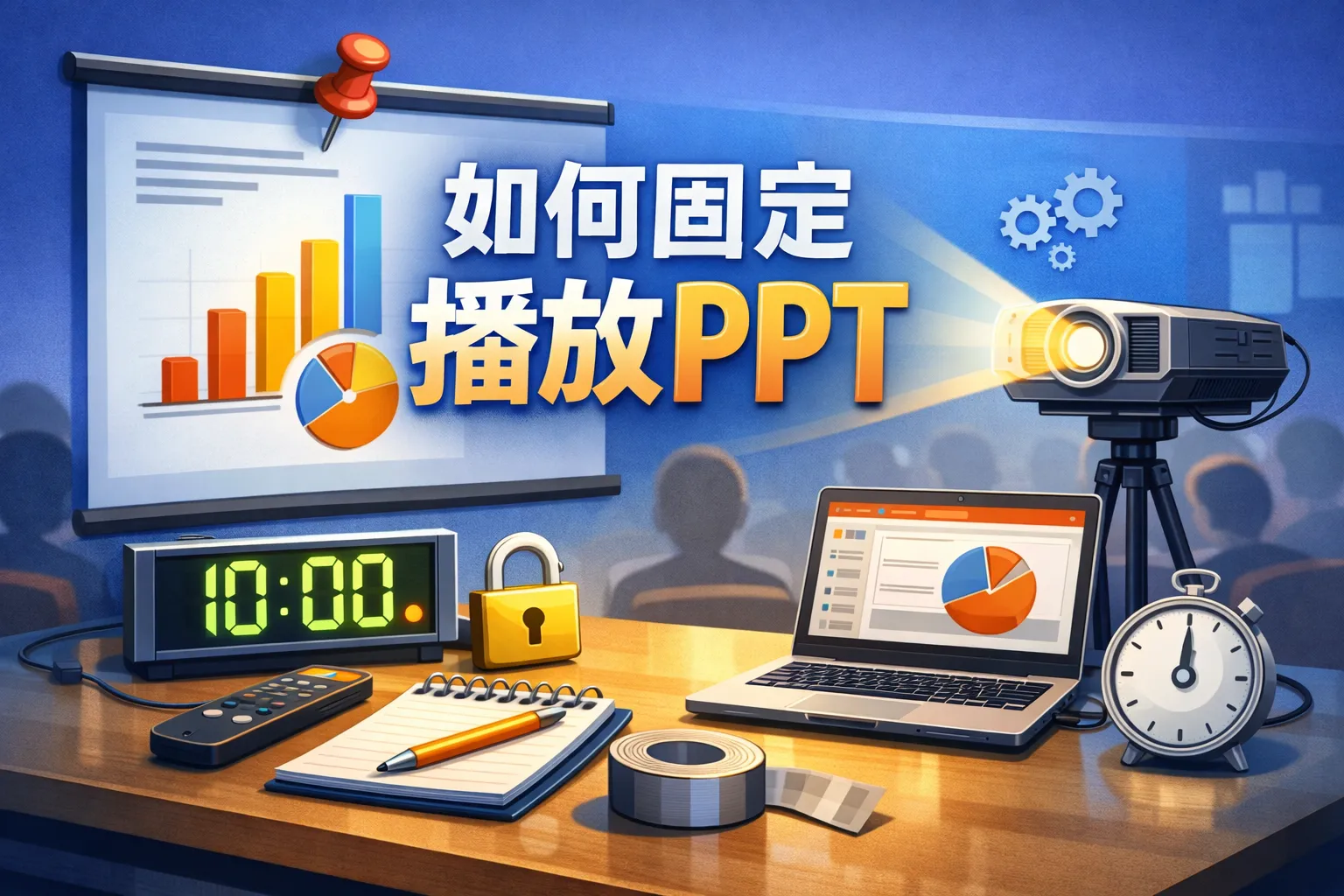 如何固定播放ppt