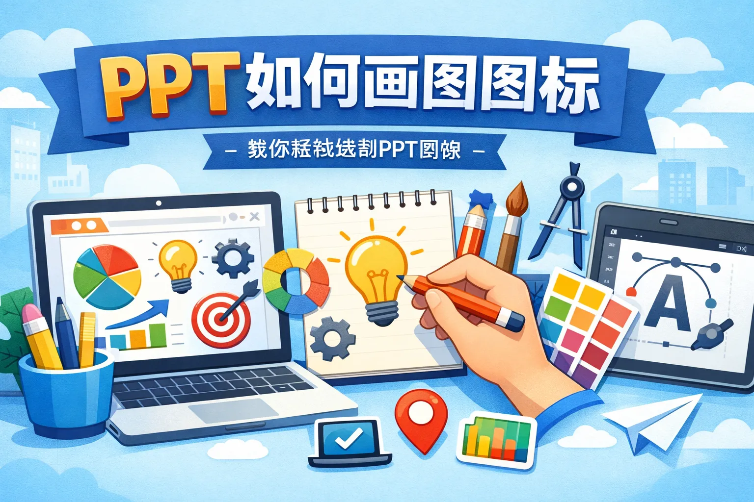 ppt如何画图图标