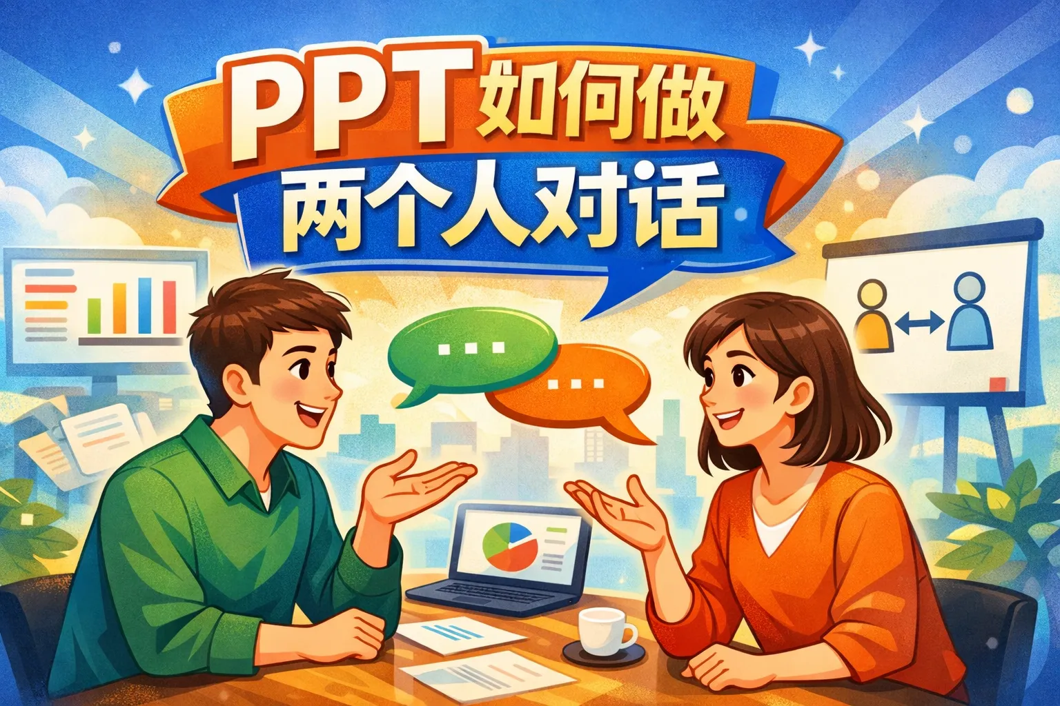ppt如何做两个人对话