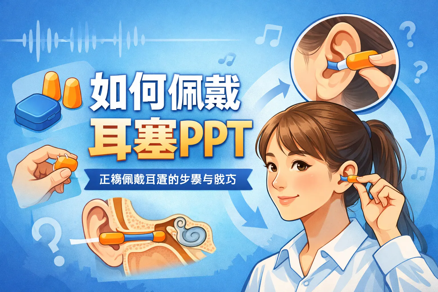 如何佩戴耳塞ppt