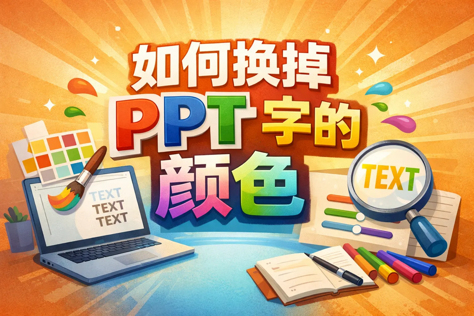 如何换掉ppt字的颜色