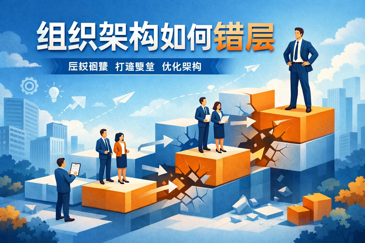 ppt组织架构如何错层