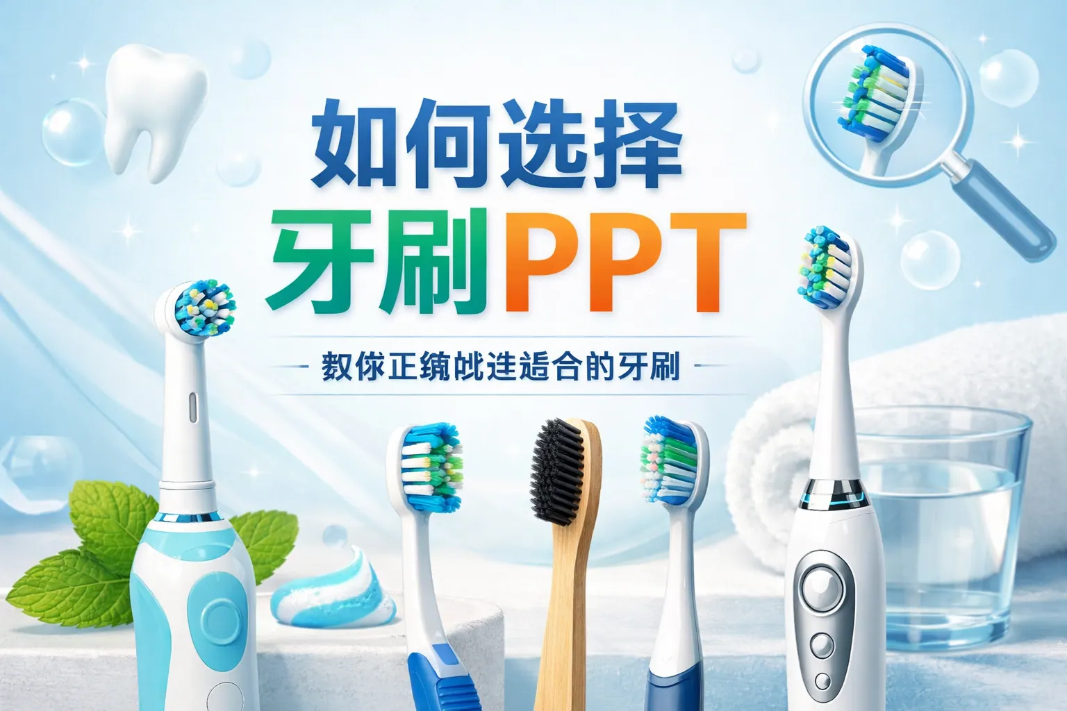如何选择牙刷ppt