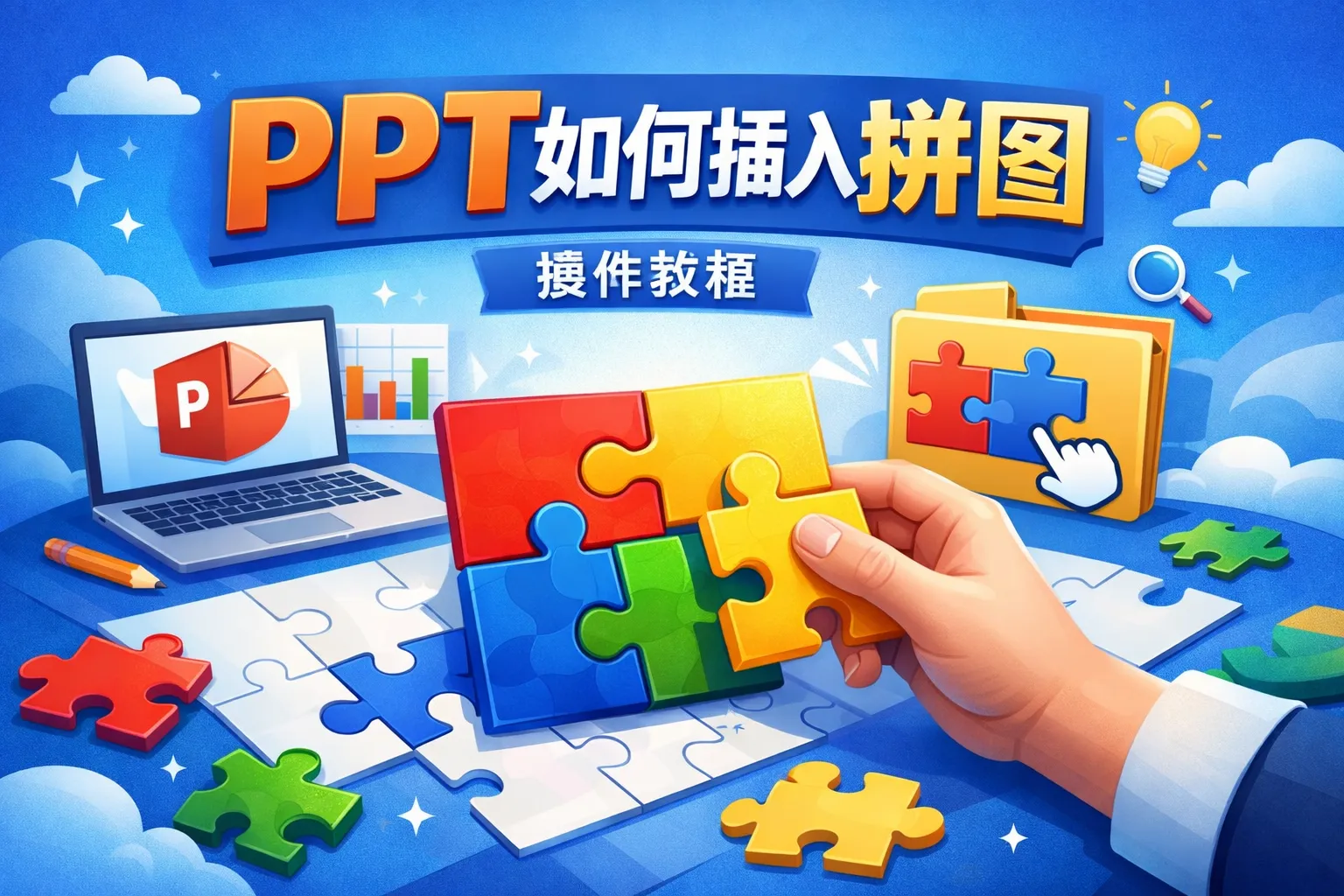 ppt如何插入拼图