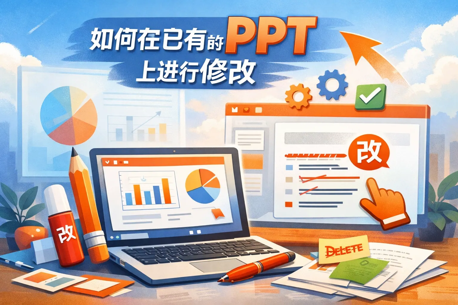 如何在已有的ppt上进行修改