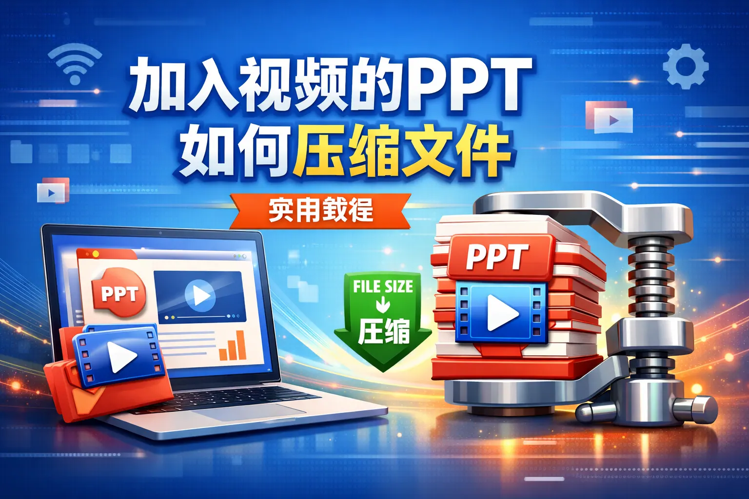 加入视频的PPT如何压缩文件