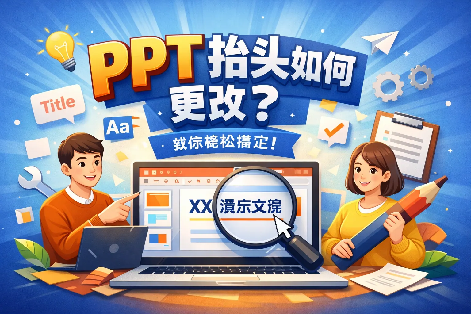 PPT抬头如何更改