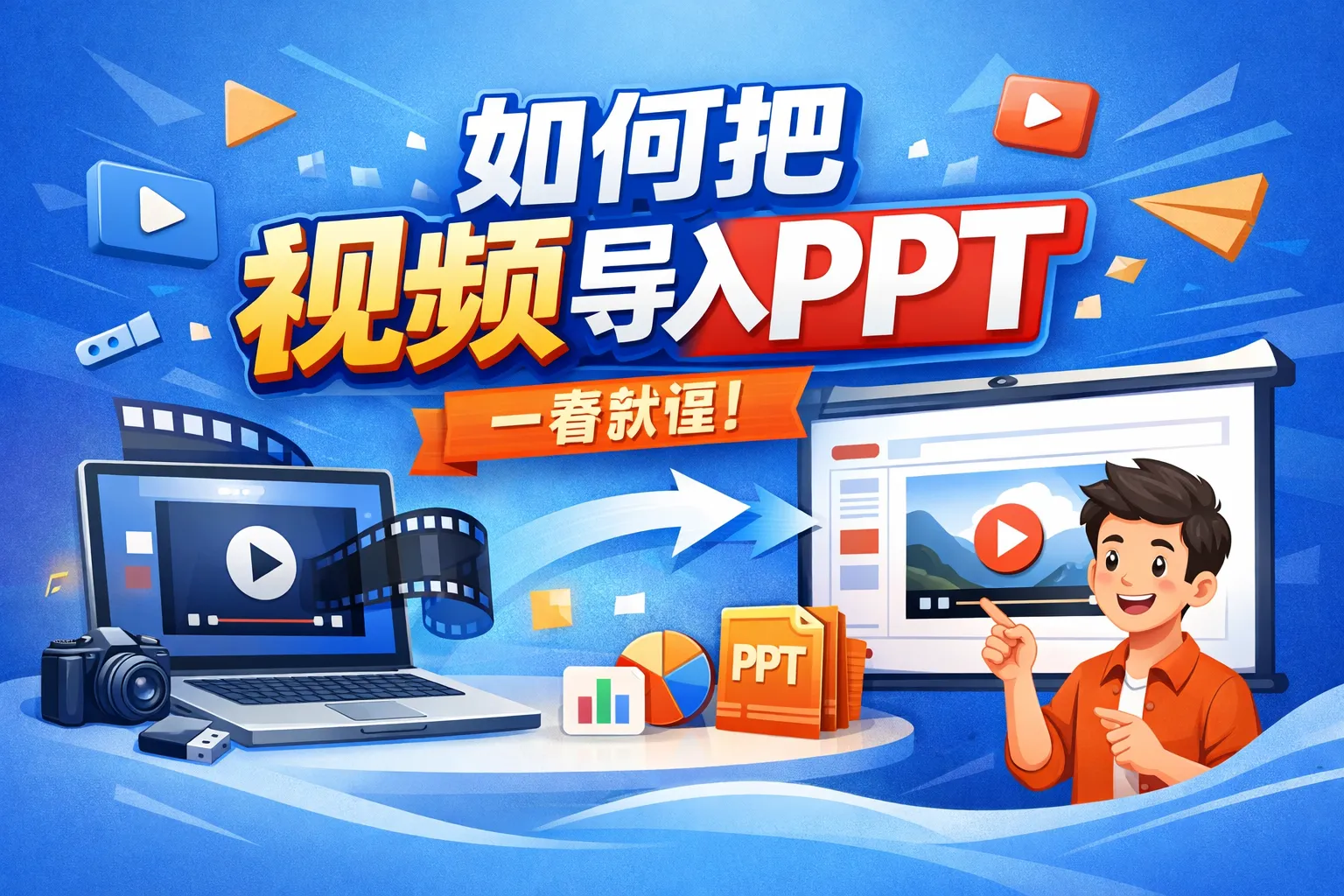 如何把视频导入ppt