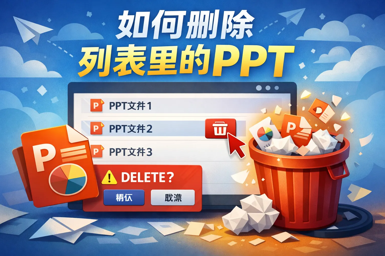 如何删除列表里的ppt