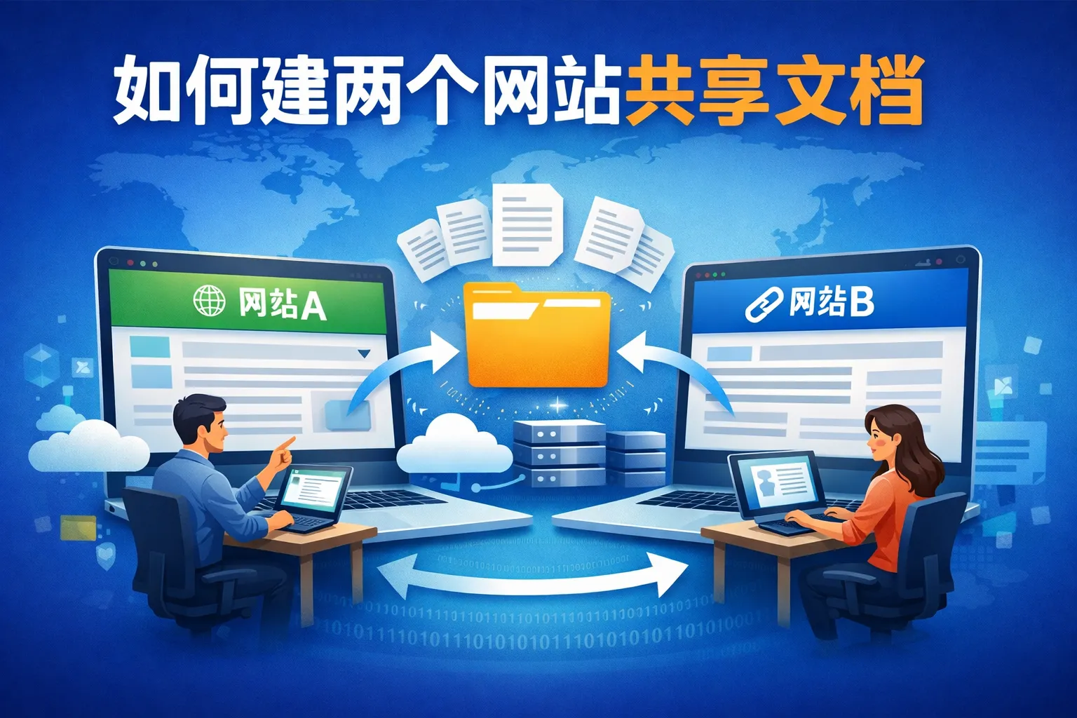 如何建两个网站共享文档