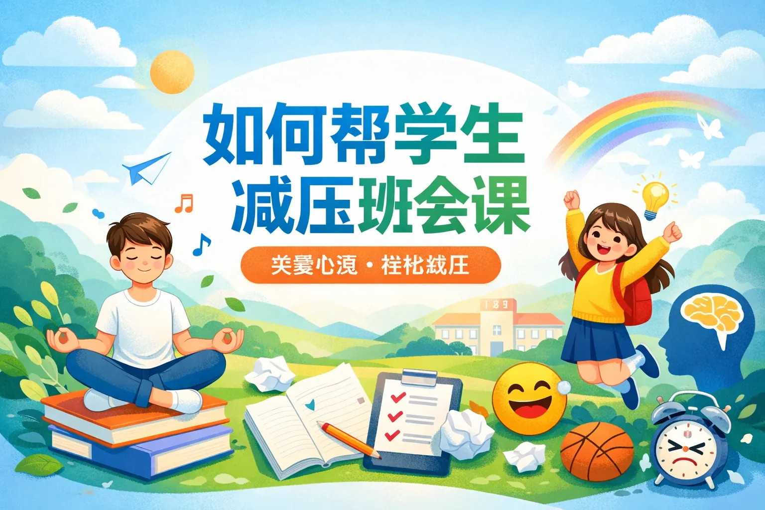 如何帮学生减压班会课ppt