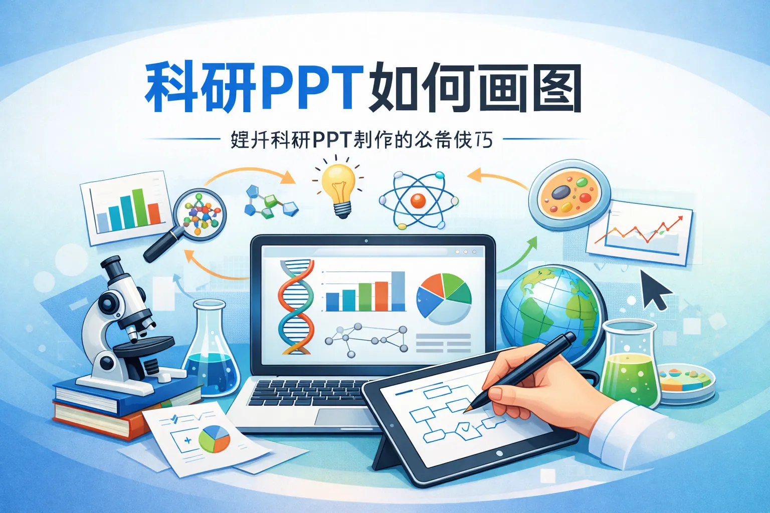 科研ppt如何画图
