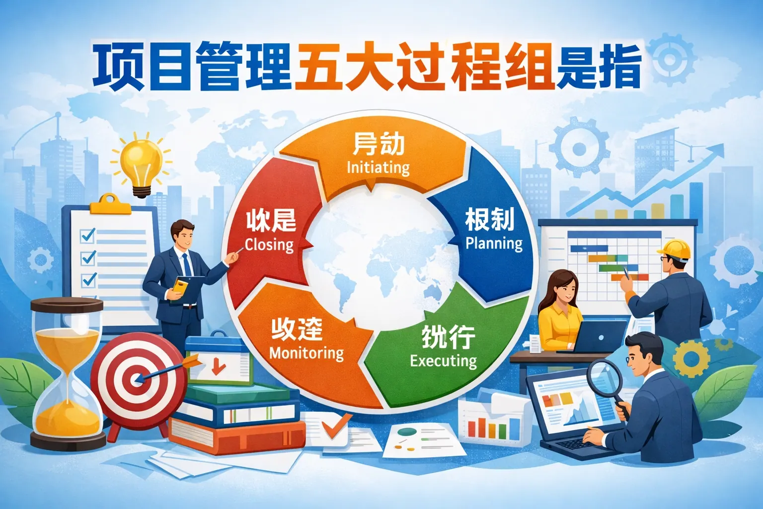 项目管理五大过程组是指