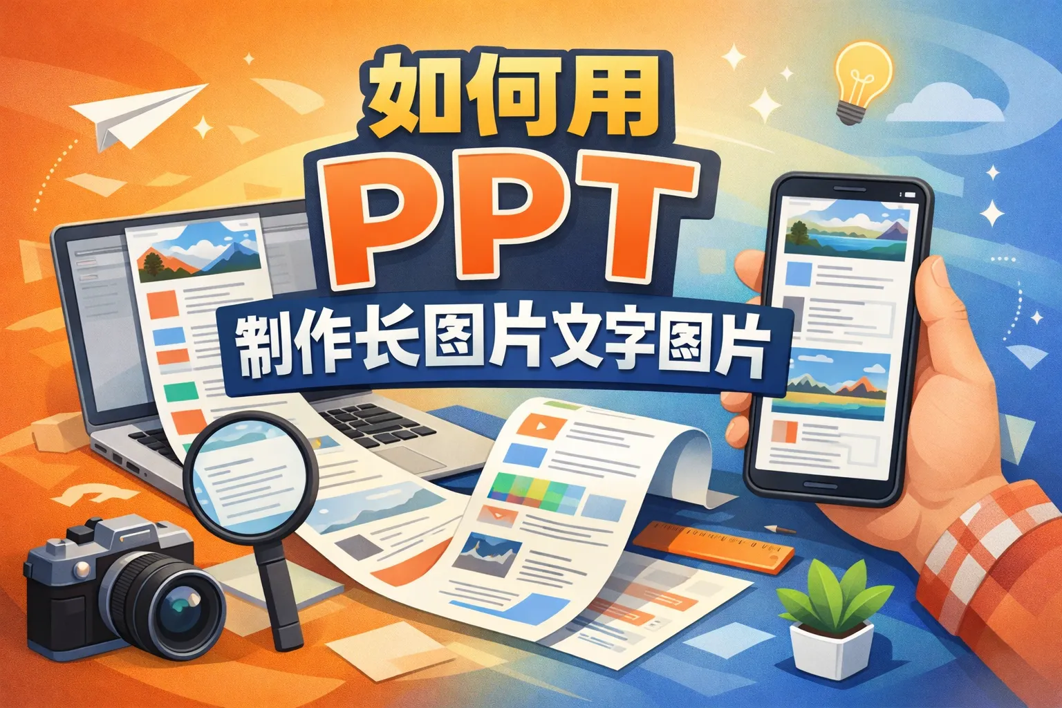 如何用ppt制作长图片文字图片