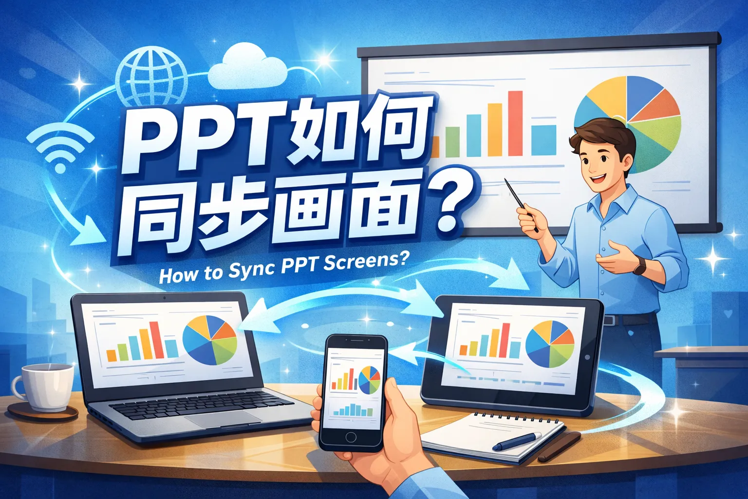 ppt如何同步画面