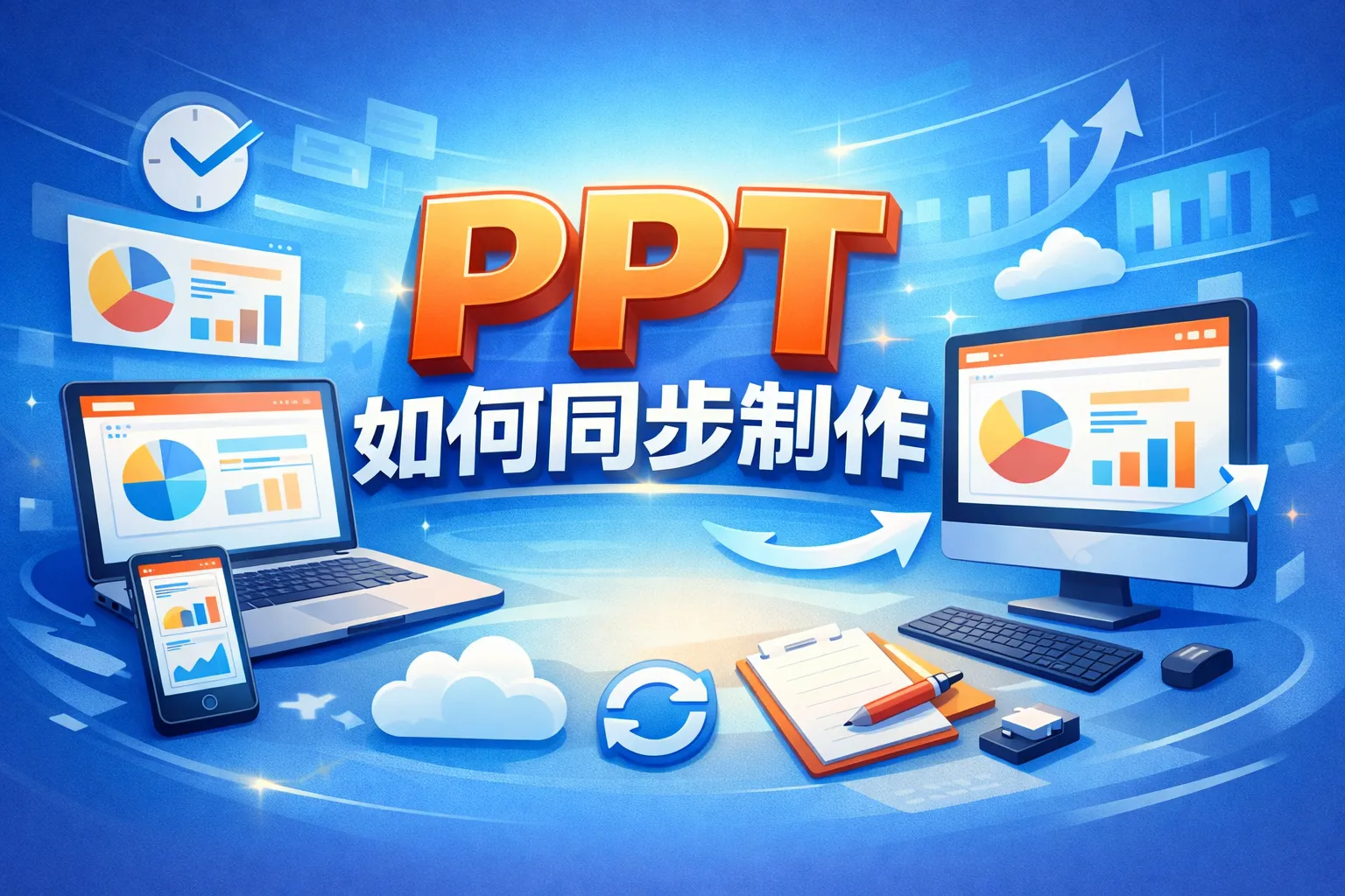 PPT如何同步制作