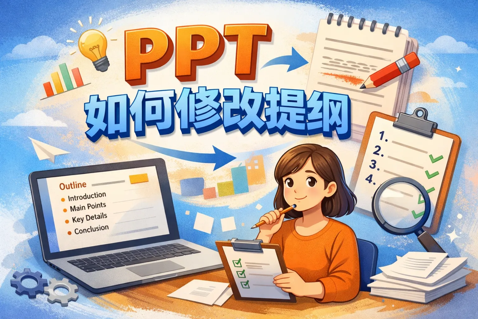 ppt如何修改提纲