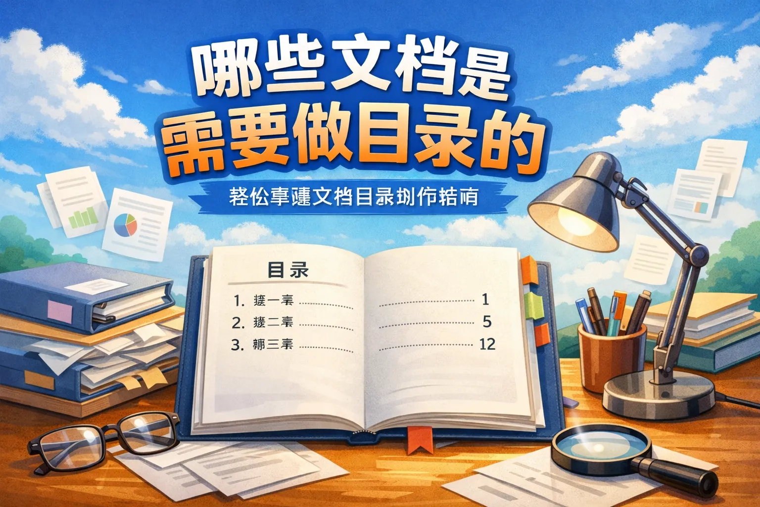 哪些文档是需要做目录的