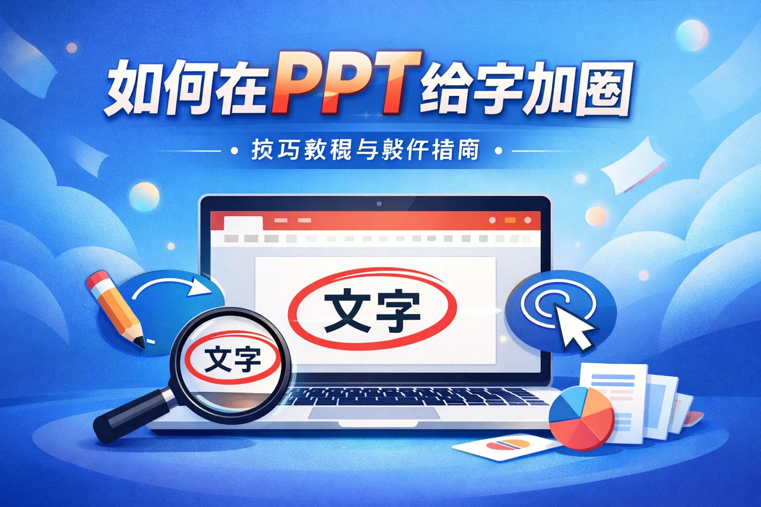 如何在ppt给字加圈