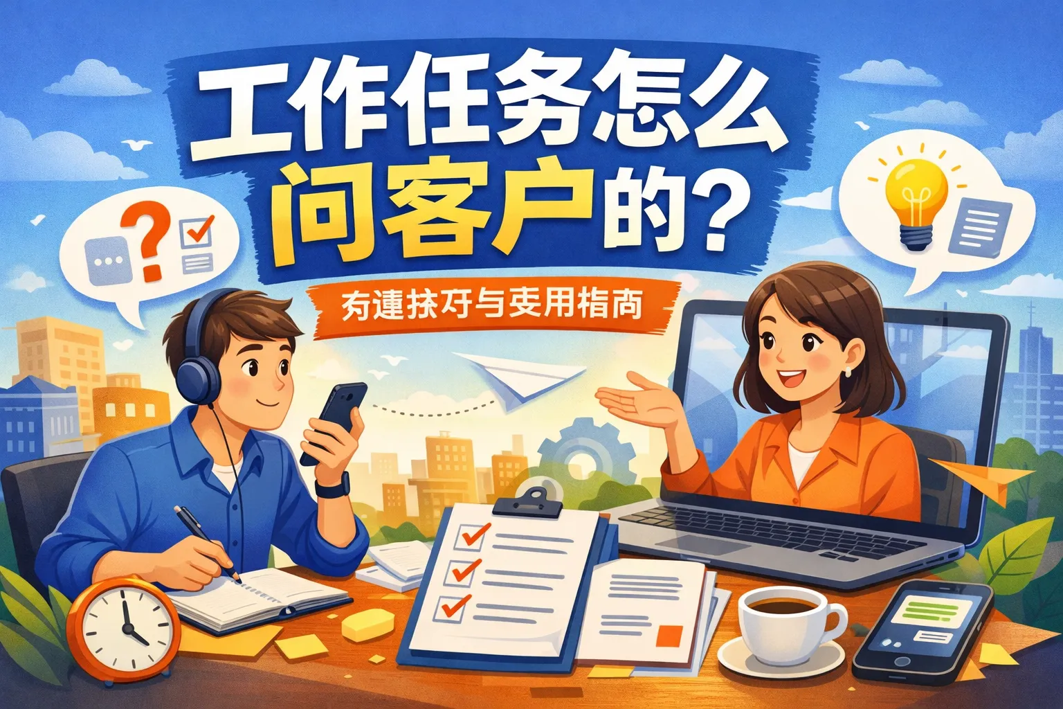 工作任务怎么问客户的