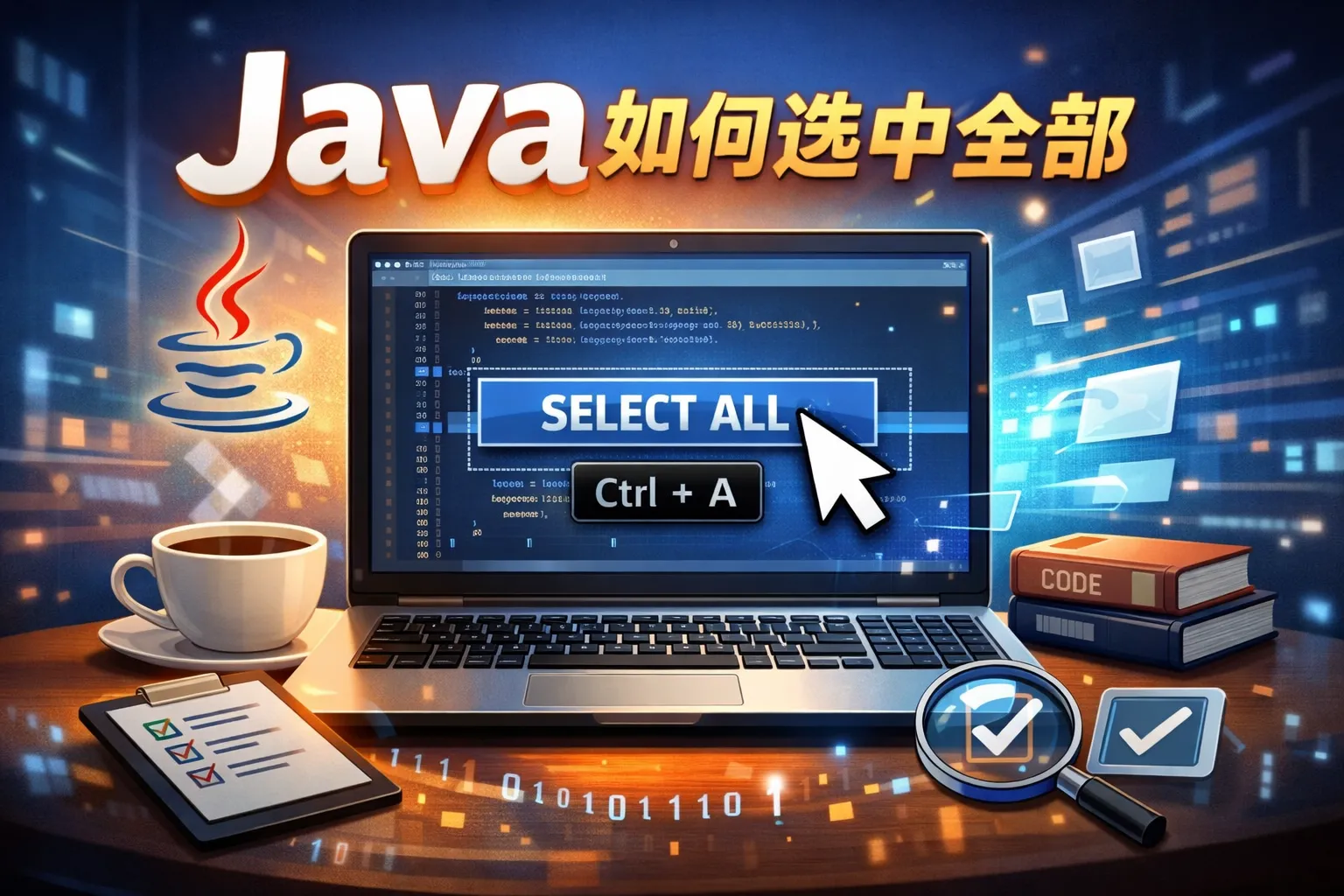 java如何选中全部