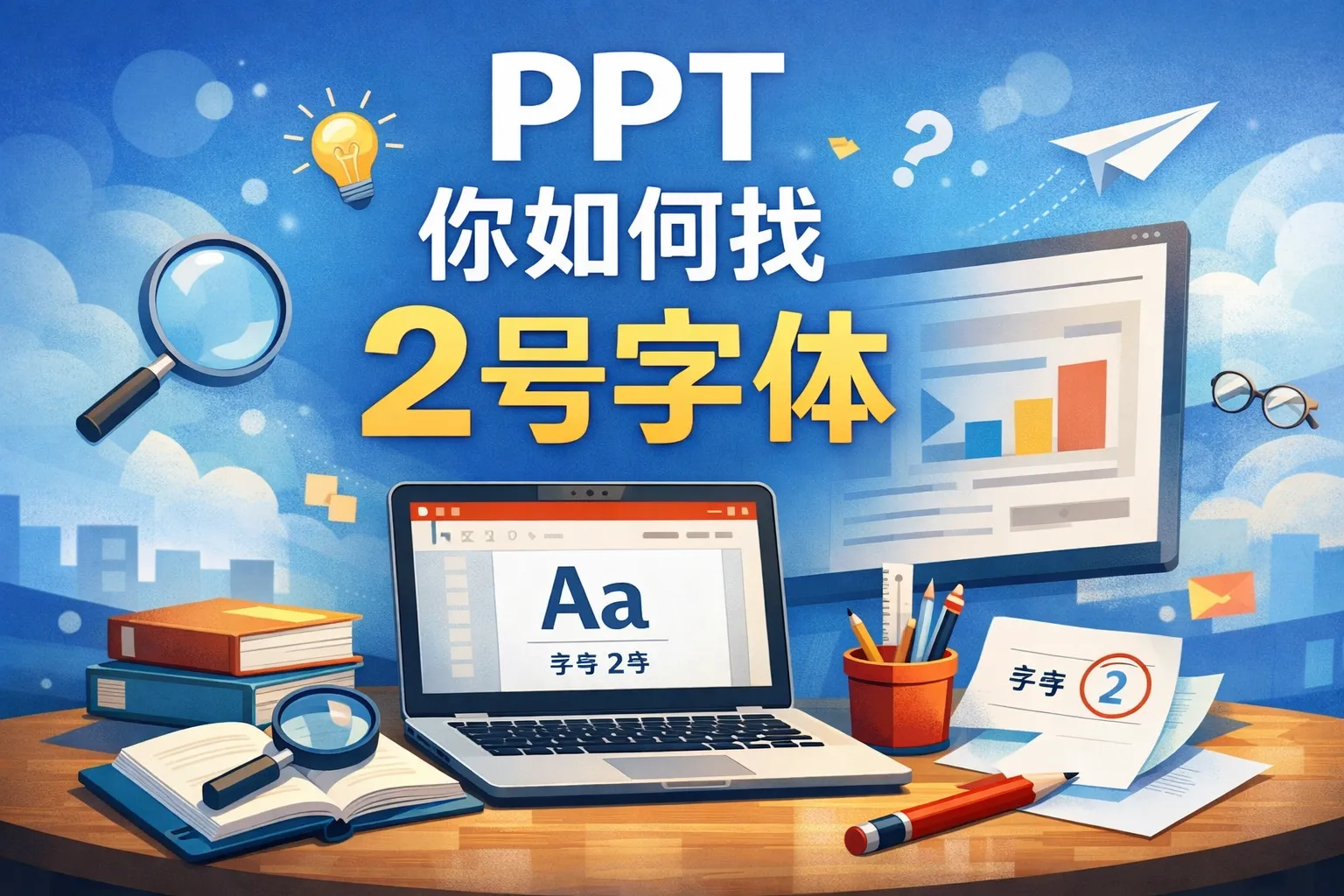 PPT你如何找2号字体
