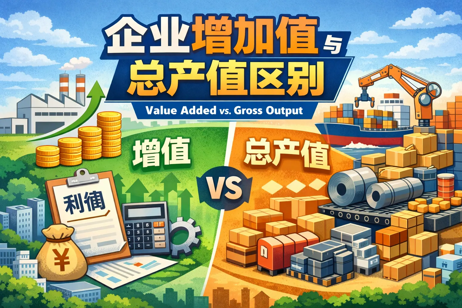 企业增加值与总产值区别