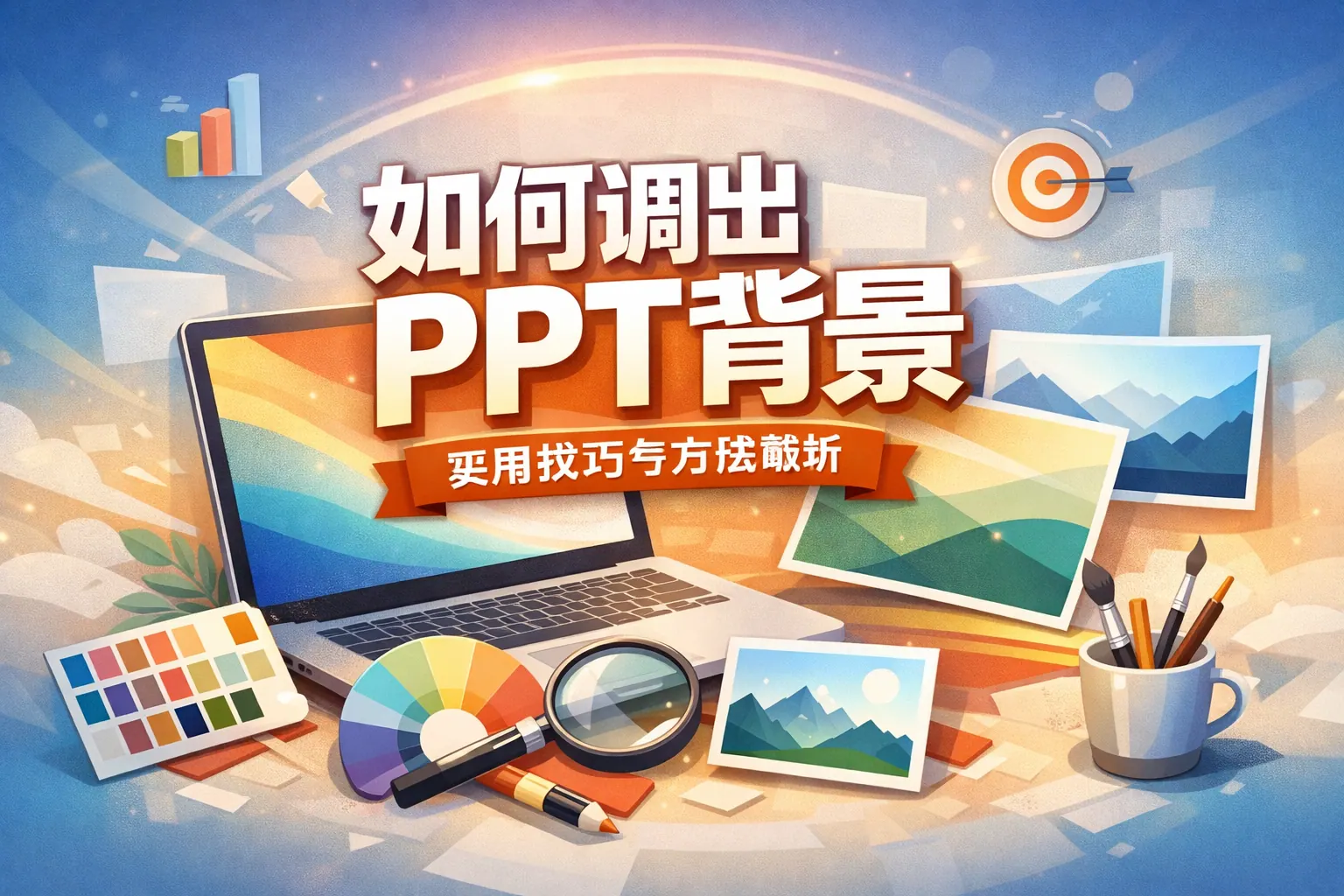 如何调出ppt背景