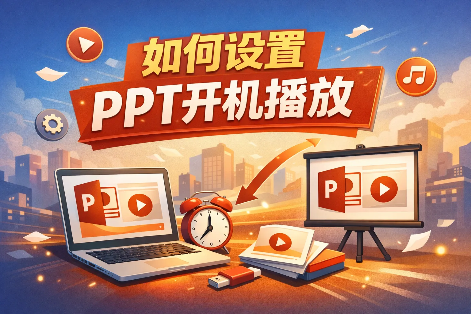 如何设置ppt开机播放