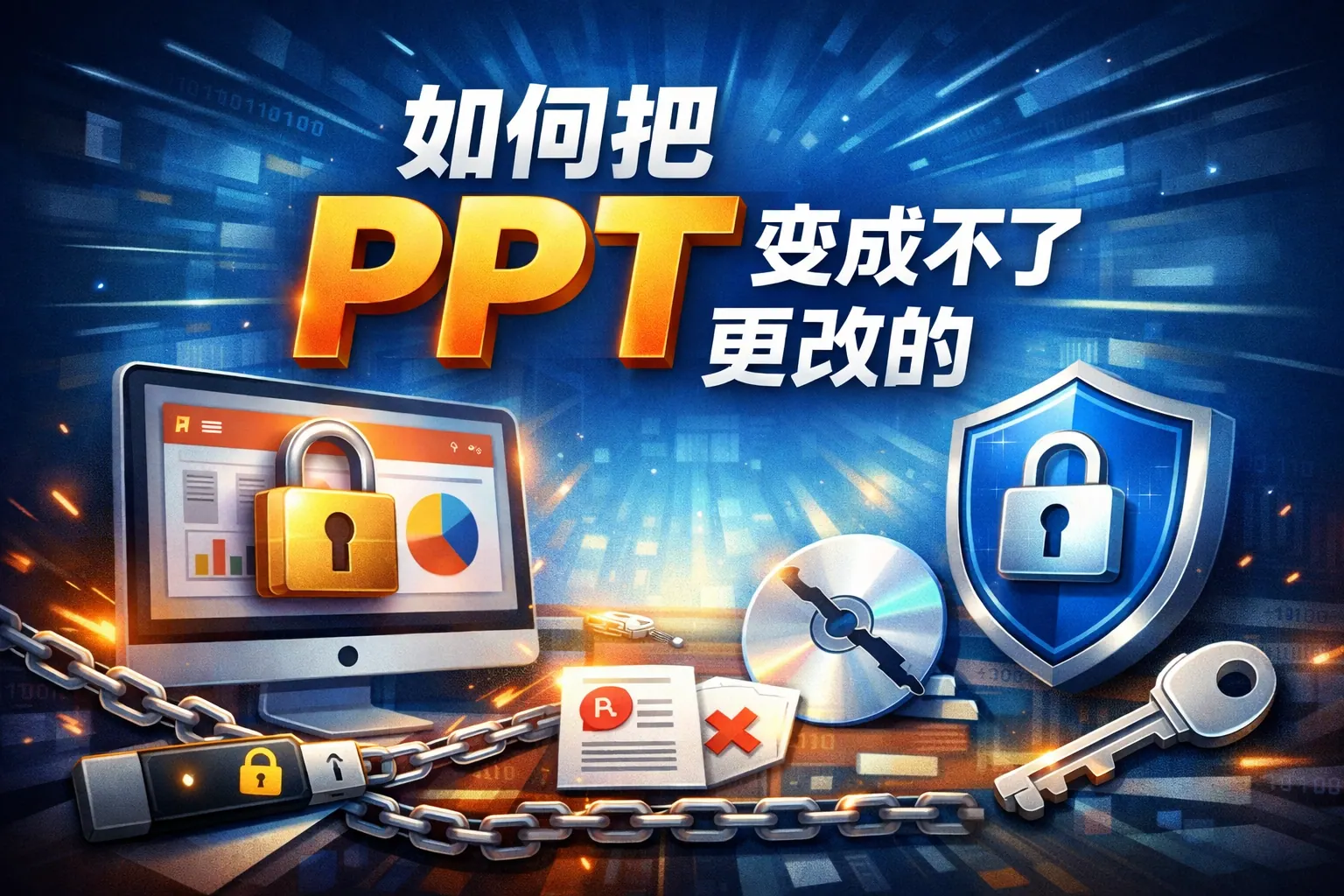如何把ppt变成不了更改的