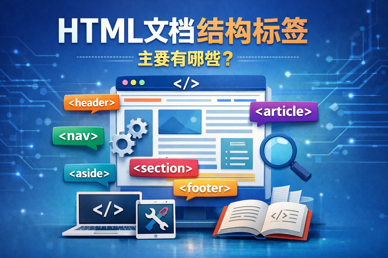 html文档结构标签主要有哪些