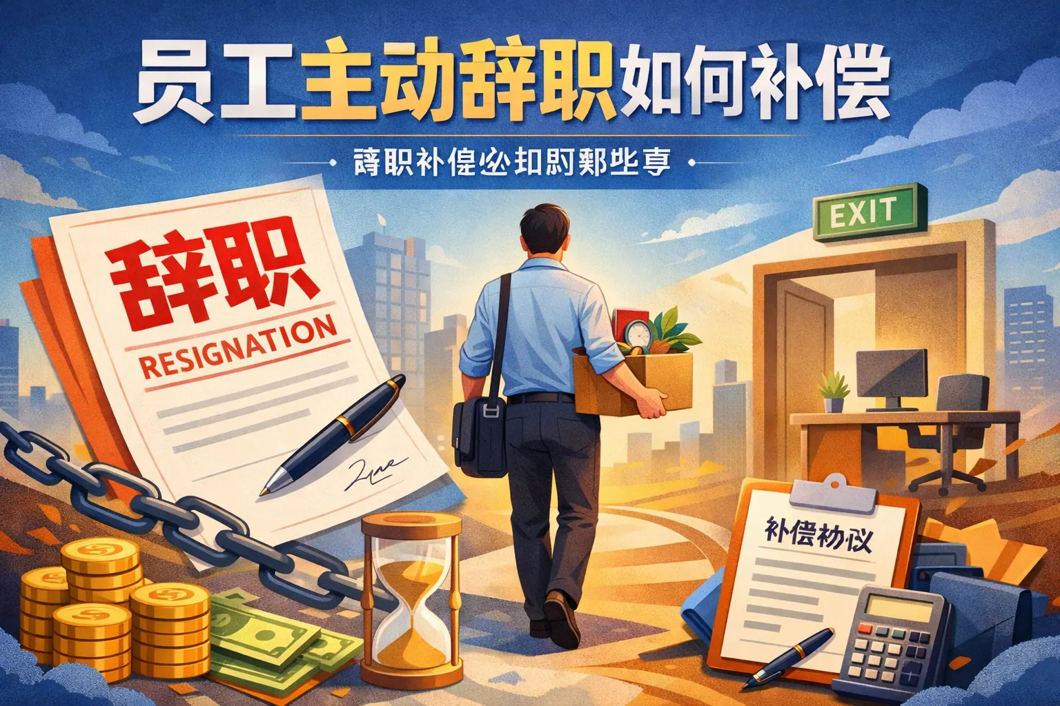 员工主动辞职如何补偿