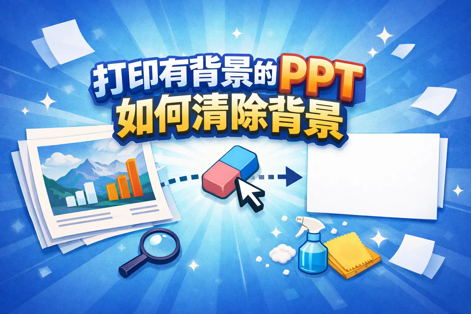 打印有背景的ppt如何清除背景